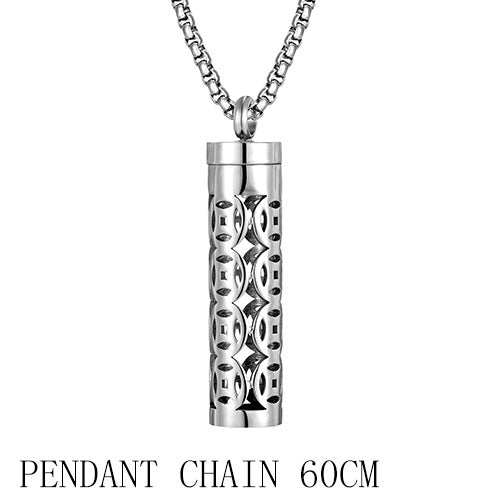 Titanium Steel Hollow Aromatherapy Necklace Perfume Diffuser