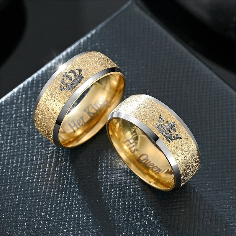 Titanium Steel Couple Ring Fashion Hand Accessories