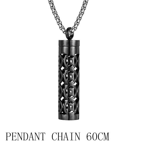 Titanium Steel Hollow Aromatherapy Necklace Perfume Diffuser