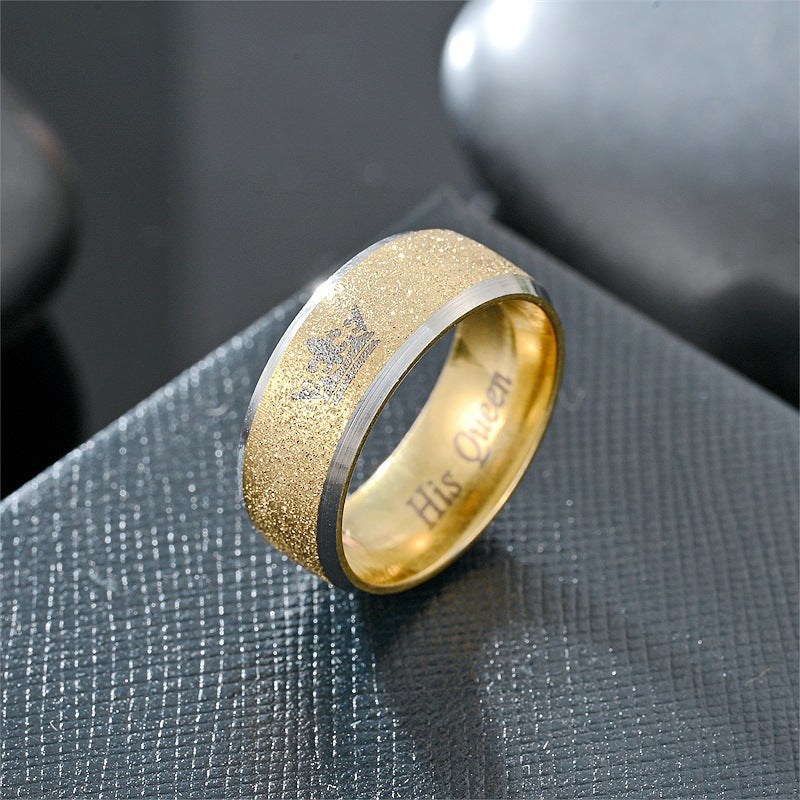 Titanium Steel Couple Ring Fashion Hand Accessories