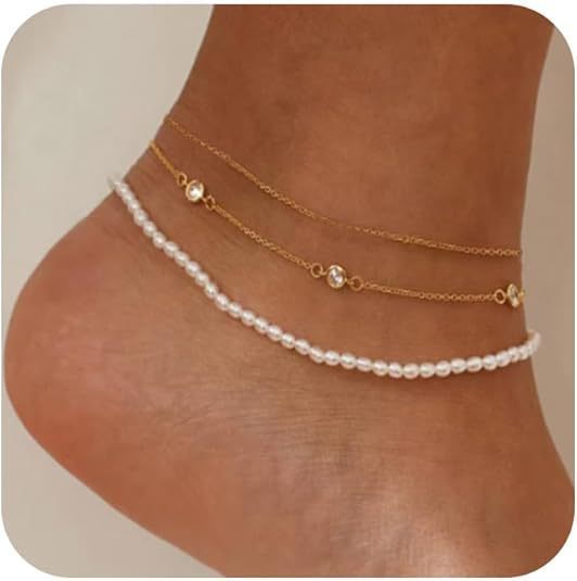 Classic Double Layer Twin Minimalist Personality Daily Beach Vacation Style Anklet