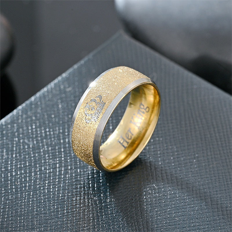 Titanium Steel Couple Ring Fashion Hand Accessories