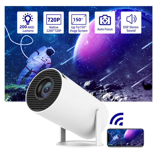 Portable Projector with WiFi and Bluetooth capabilities!  The only TV you need for half the price!  Crystal Clear - never know its a projection TV!!  Small Straight Projector For Home Use 180 Degrees Projection Angle Automatic Focus Home Video Projector