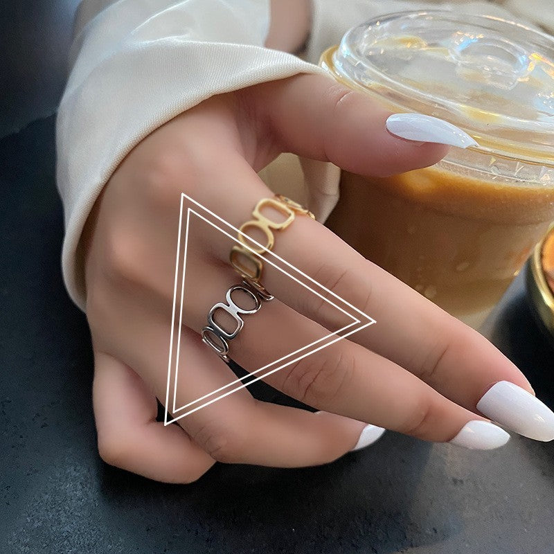 Hollow Ring I Female Special-interest Design Geometric Shape