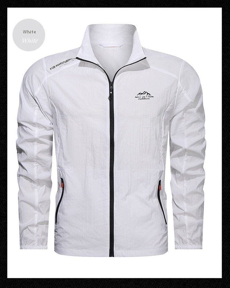 Men's Ultra-thin Stand Collar Sun-protective Clothing Quick-drying Breathable Sports Jacket