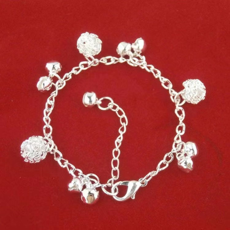 Ethnic Bell Alloy Ball Bracelet