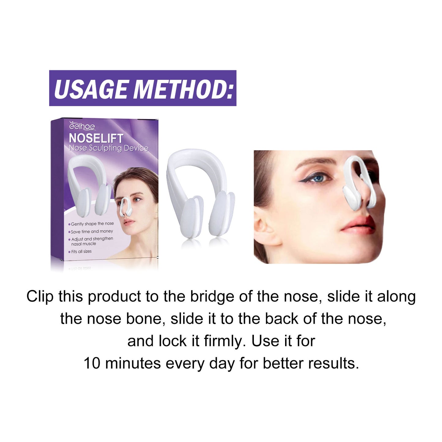 EELHOE Nose Shaper Nose Shaping Contour Tightening And Straightening Mountain Root High Nose Bridge Beauty Nose Shaper